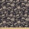 Ambesonne Skull Fabric by the Yard, Grunge Scary Skulls Sketchy Graveyard Death Evil Face Horror Theme Design, Decorative Fabric for Upholstery and Home Accents, 5 Yards, Charcoal Grey Tan